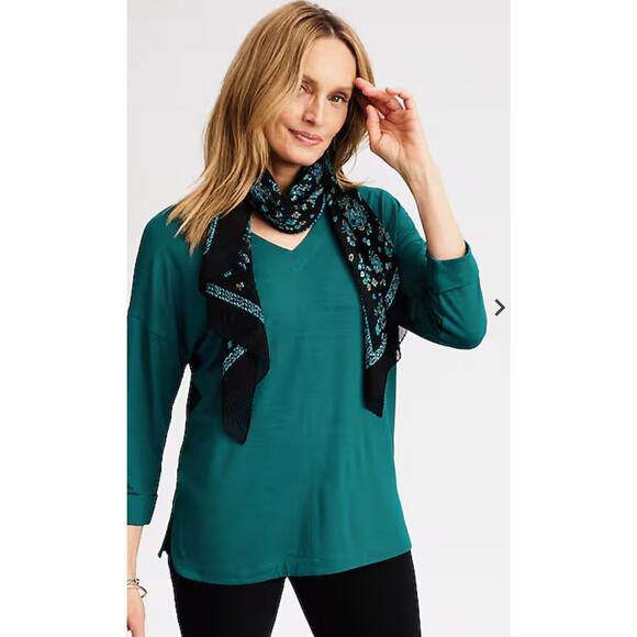 J. Jill Sweaters - J. Jill Wearever Rolled-Cuff Slub-Knit Top Size SP NWT $75